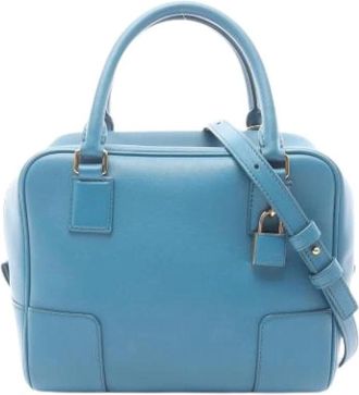 Loewe Pre-owned Handbag - Dames - Vintage Handtas - Blauw - ONE Size - Leer - Vintage