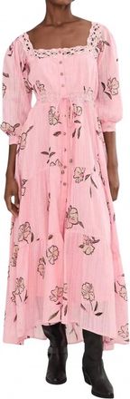 Free People Morning Meadows Maxi Dress In Blushing Pink Combo