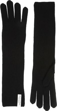 Marc O'Polo ribbed gloves - women - Virgin Wool/Polyamide - One Size - Black