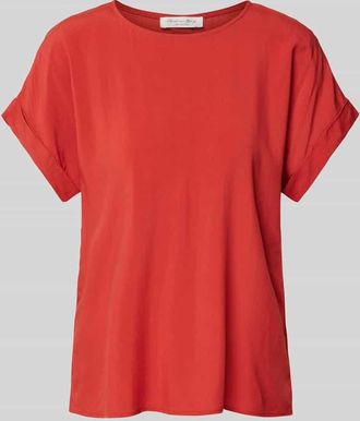 Christian Berg Blusenshirt aus Viskose mit Rundhalsausschnitt in Dunkelrot, Größe 44