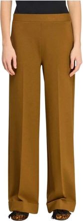 Semicouture Pantalones Anchos Coline - Trousers - Mujer - Marr&oacute;n - S