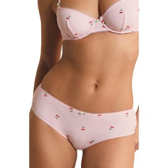 Etam Sleepover Hipster Briefs in Imp Fond Rose at Nordstrom, Size X-Large