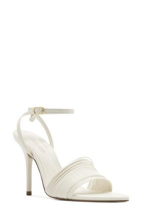 Arezzo Elani Ankle Strap Sandal in Cream White at Nordstrom, Size 5.5