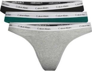 Calvin Klein string (set van 3) grijs/zwart/groen