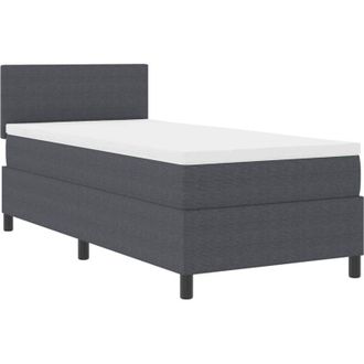 vidaXL Vidaxl - Cama Tipo Box Spring Gris Oscuro Y Blanco 203 X 80 X 88 Cm
