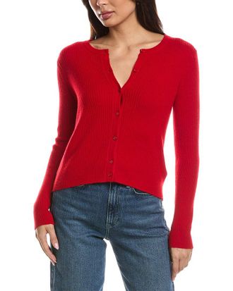The Cashmere Project The Cashmere Project Mini Rib Cashmere Cardigan