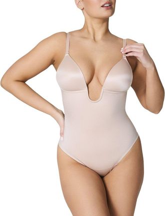 Spanx Plunge Low Back Thong Bodysuit