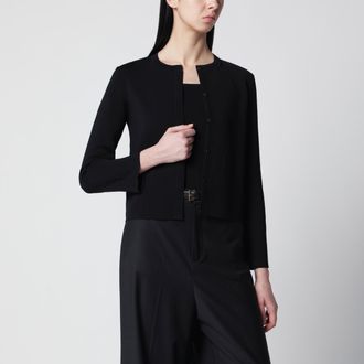 Max Mara Cardigan nero in misto viscosa