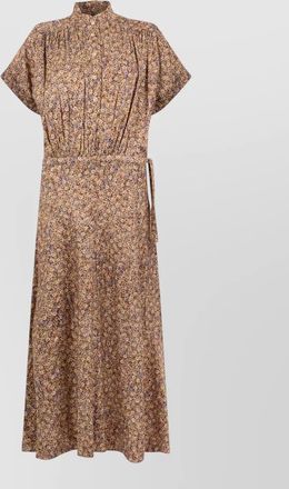 Isabel Marant midi dress silk viscose pleated belt
