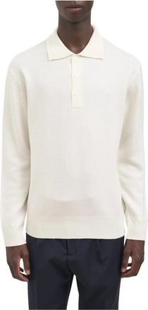 Paolo Pecora Polo shirt van wol - Heren - Polos - Wit - M - Wol - Tops