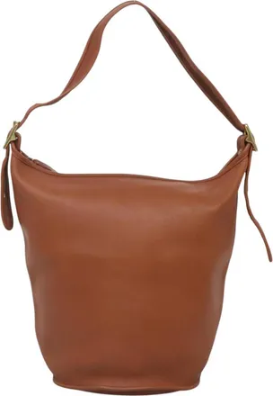 Coach Duffle Brown Leather Shoulder Bag (Pre-Owned)