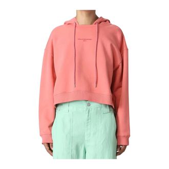 Stella McCartney Hoodie met logoprint en trekkoord - Dames - Sweatshirts & Hoodies - Roze - Maat: S Katoen