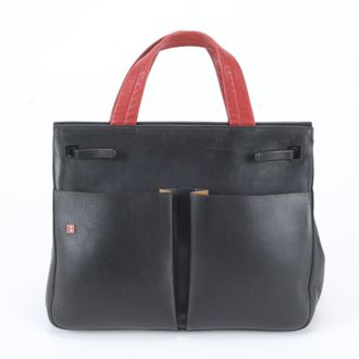 Bally Color Leather Handbag Tote Bag (Pre-Owned)