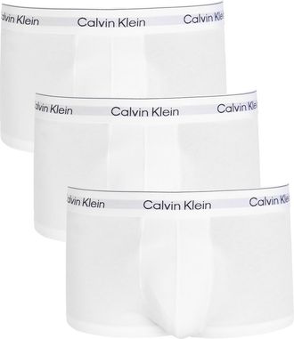 Calvin Klein Icon Low-rise Stretch-cotton Trunks - set of Three - White - XL