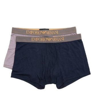 Emporio Armani Two-Pack Viscose Boxer Briefs, Size Small