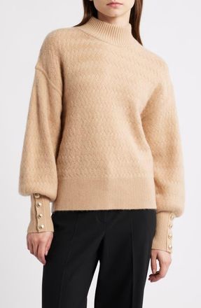 Elie Tahari The Tricia Cashmere Turtleneck Sweater in French Beige at Nordstrom, Size X-Small