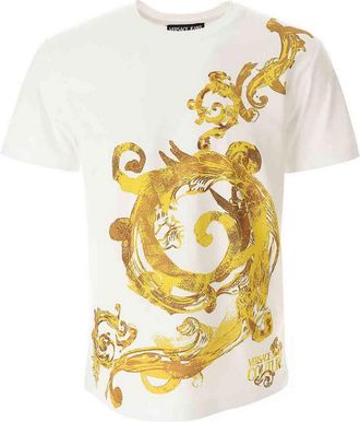 Versace Jeans Couture Detail Watercolor Baroque Tshirt