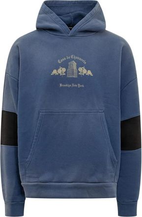 Willy Chavarria Cotton Hoodie - Heren - Hoodies - Blauw - S - Katoen - Hoodies & sweatvesten