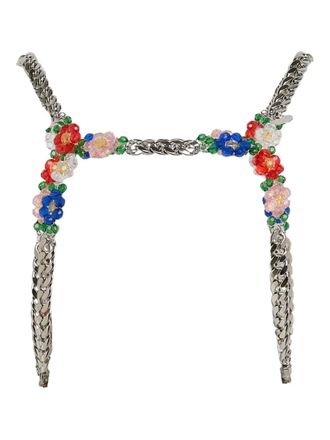 Comme Des Gar&ccedil;ons Beads X chain braces - Silver