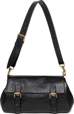 Dries Van Noten Borsa a spalla con fibbia - Nero