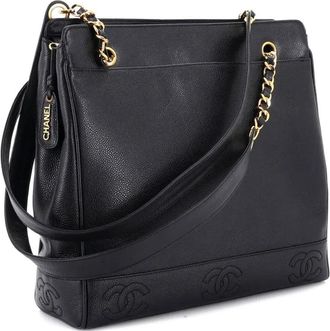 Chanel Stitched CC Caviar Medium shoulder bag - Nero