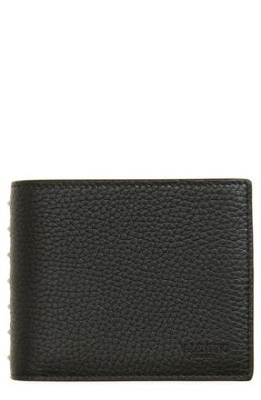 Valentino Rockstud Leather Bifold Wallet in Black at Nordstrom