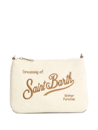 MC2 Saint Barth mini Parisienne embroidered clutch bag - women - Felt - One Size - Neutrals