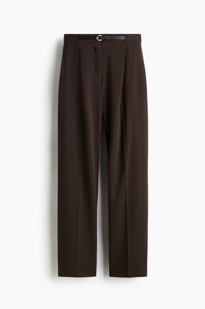 H&M Elegante Hose mit G&uuml;rtel - Brown