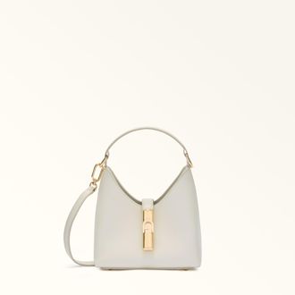 Furla Iride Borsa Mini M Panna Bianco Pelle Stampata Donna