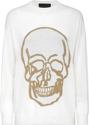 Philipp Plein Wool Pullover Round Neck LS