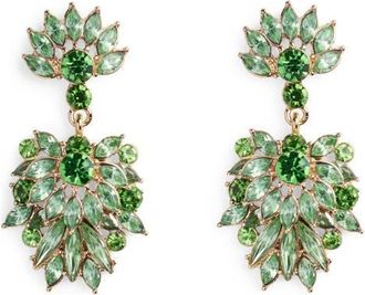 Pieces oorbellen PCJUNA groen/goudkleurig