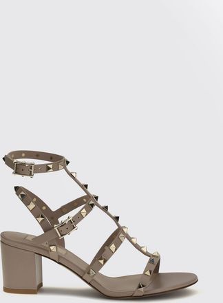 Valentino Garavani Sandali Rockstud T-strap in pelle di vitello con tacco medio