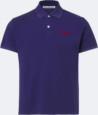 Acne Studios Polo in piqu&eacute; di cotone con logo