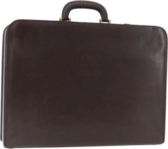 Loewe Pre-owned Handbags, female, Brown, Size: ONE SIZE Pre-owned Leather Travel Bag