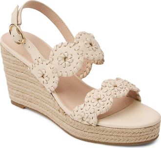 Jack Rogers Laurin Platform Wedge Sandal in Ivory at Nordstrom, Size 7.5