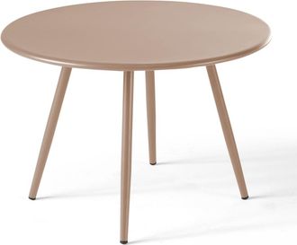 Oviala Mesa de jard&iacute;n redonda de metal topo 40 cm