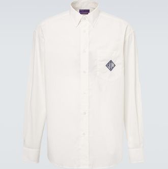 Ralph Lauren Purple Label Camisa de popel&iacute;n de algod&oacute;n bordada