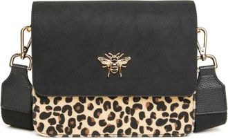 Alice Wheeler Vegan Leather Mini High-bury Crossbody Bag Bee (Leopard)