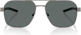 Ferrari 57mm Square Sunglasses in Gunmetal at Nordstrom