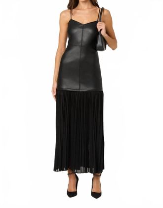 Astr Mixed Media Maxi Dress In Black