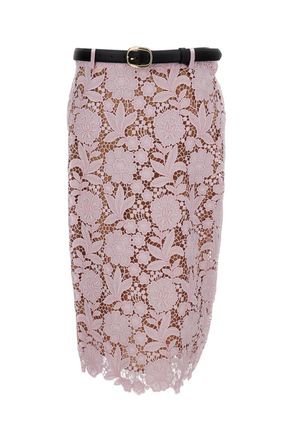 Self Portrait Floral Lace Midi Skirt