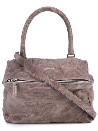 Givenchy small Pandora tote - women - Cotton/Sheep Skin/Shearling - OS - Grey