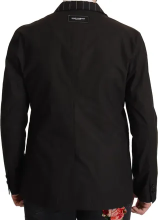 Dolce & Gabbana Mens Black Cotton Single Breasted Blazer Jacket Clothing