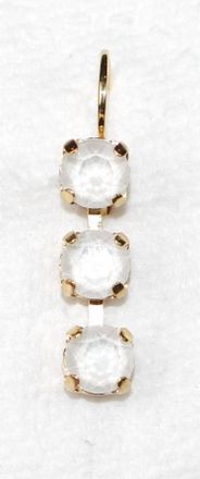 Mariana Womens Triple Drop Earrings In White