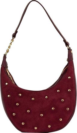 Persaman New York Studded Suede Shoulder Bag in Dark Red at Nordstrom Rack