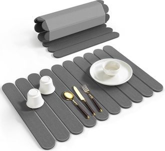 OEM Tapete De Secado De Piedra Grande Para Encimeras De Cocina, Tapete De Piedra De Tierra De Diatomeas De Secado R&aacute;pido, Tapete Enrollable Para Platos, B