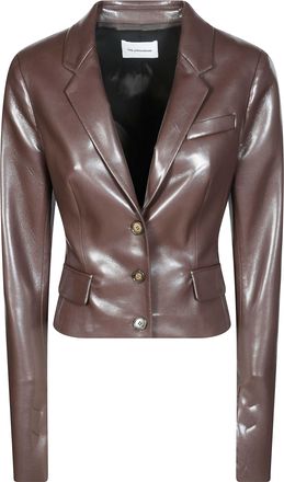 Andamane Zefira Fitted Faux-Leather Blazer