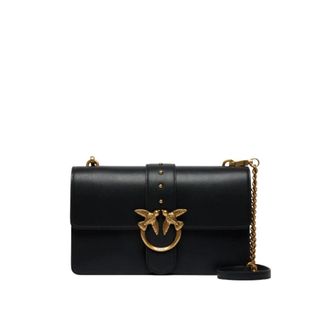 Pinko Love Bag One Medium Handtas - Dames - Schoudertassen - Zwart - ONE Size - Katoen - Tassen