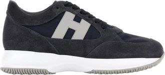 Hogan Interactive Lace-Up Sneakers in Calfskin