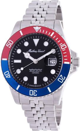 Mathey-Tissot Mathy Ceramic Quartz Black Dial Mens Watch H901CRAR